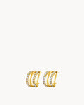 Triple Hoop Crystal Huggies