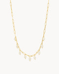 Pearl Drop Link Necklace