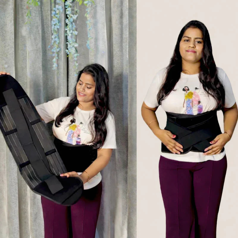 Home of Wellness 3-in-1 Postpartum Belly Belt | Medical-Grade Fabric | Breathable | Skin Friendly| 1 Year Warranty