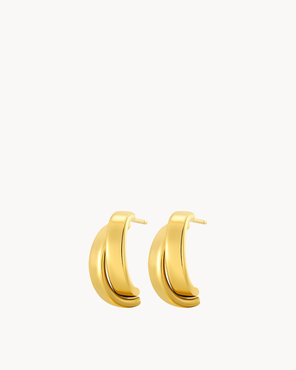Wave Huggie Hoops