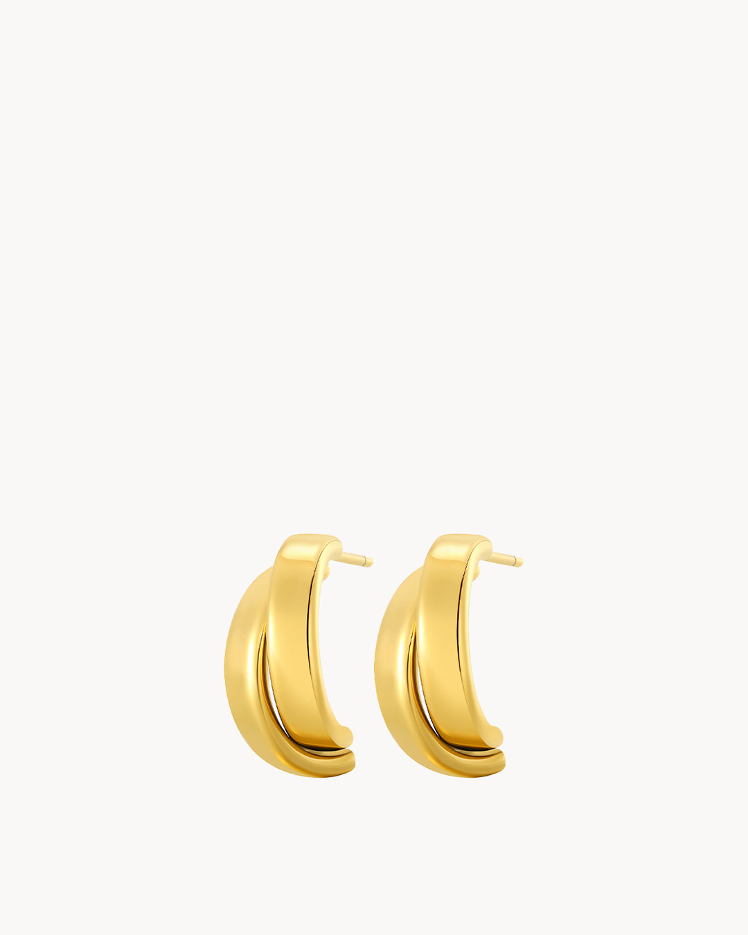 Wave Huggie Hoops