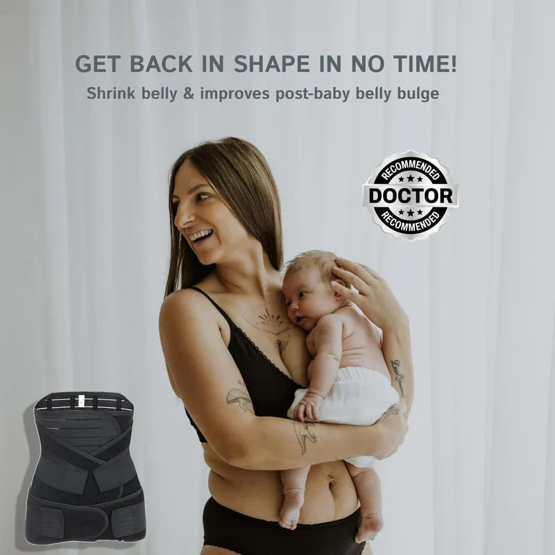 Home of Wellness 3-in-1 Postpartum Belly Belt | Medical-Grade Fabric | Breathable | Skin Friendly| 1 Year Warranty