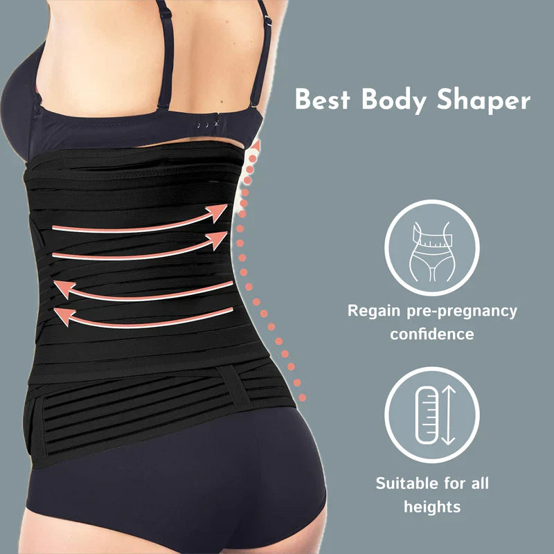 Home of Wellness 3-in-1 Postpartum Belly Belt | Medical-Grade Fabric | Breathable | Skin Friendly| 1 Year Warranty