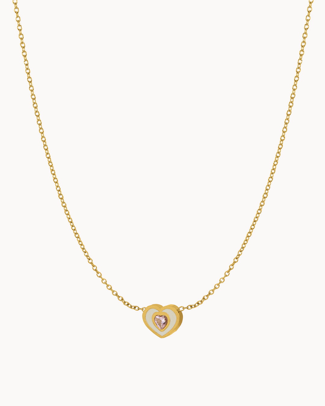 Blush Heart Pendant Necklace