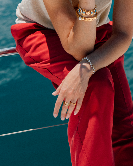 Triple Band Crystal Ring