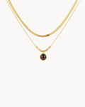 Dark Stone Layered Necklace