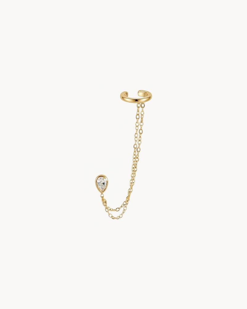 Dew Drop Chain Ear Cuffs (Pair)