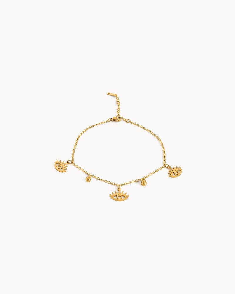 Evil Eye Charm Anklets (Pair)