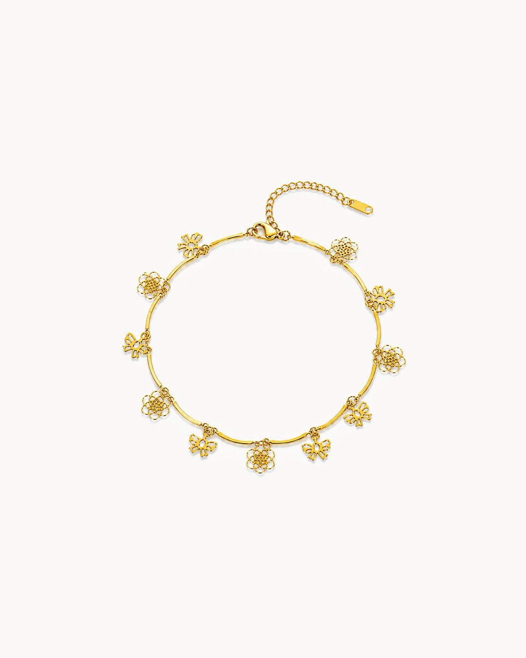 Flower Drop Anklets (Pair)