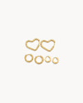 Heart Hoop Earring Set (3 Pairs)