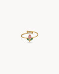 Pink Tulip Adjustable Ring