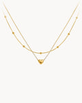 Puffy Heart Layered Necklace