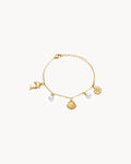 Seashell Pearl Charm Bracelet